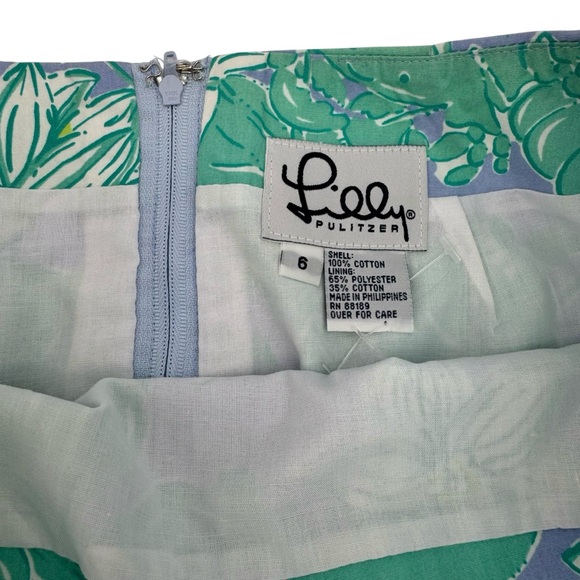 Vintage Lilly Pulitzer Rockin Lobster Purple Green Daisy Skirt 6 - Picture 5 of 5